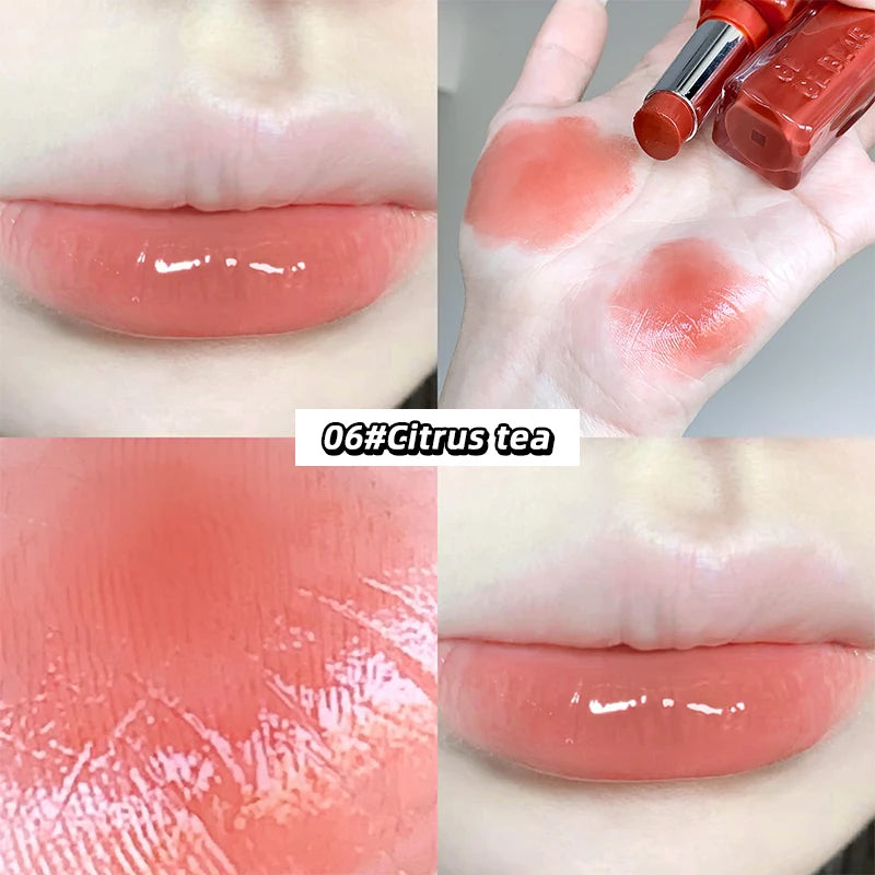 Gege Bear Mirror Gloss Lipstick — Ice-Translucent Water-Gloss Finish, Plumping and Hydrating
