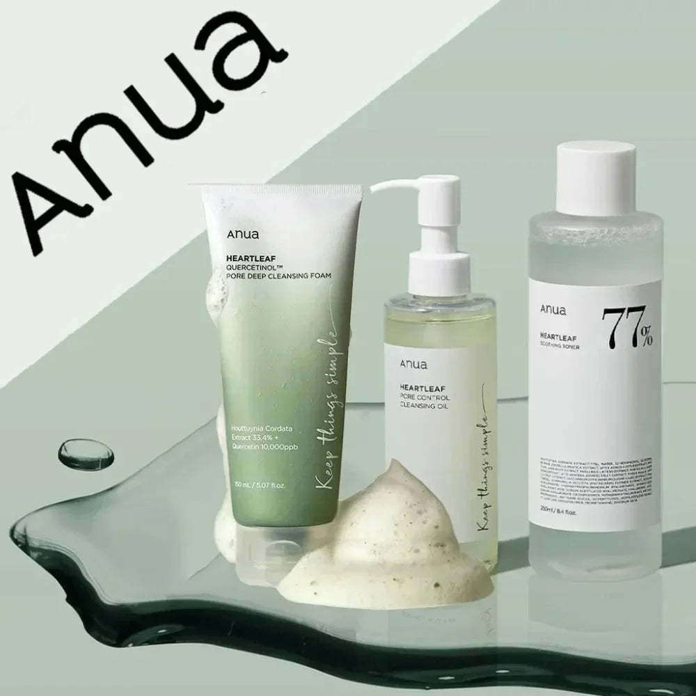 Korean Anua Skin Care Set Heartleaf