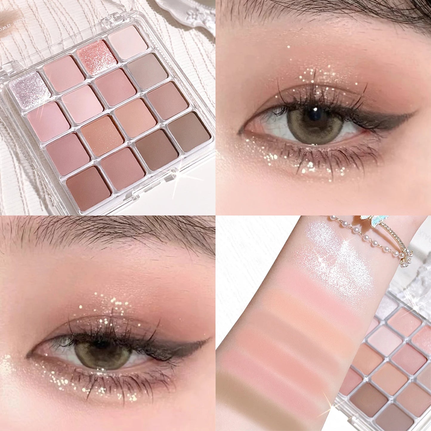 Sixteen-color sunset magic eye shadow