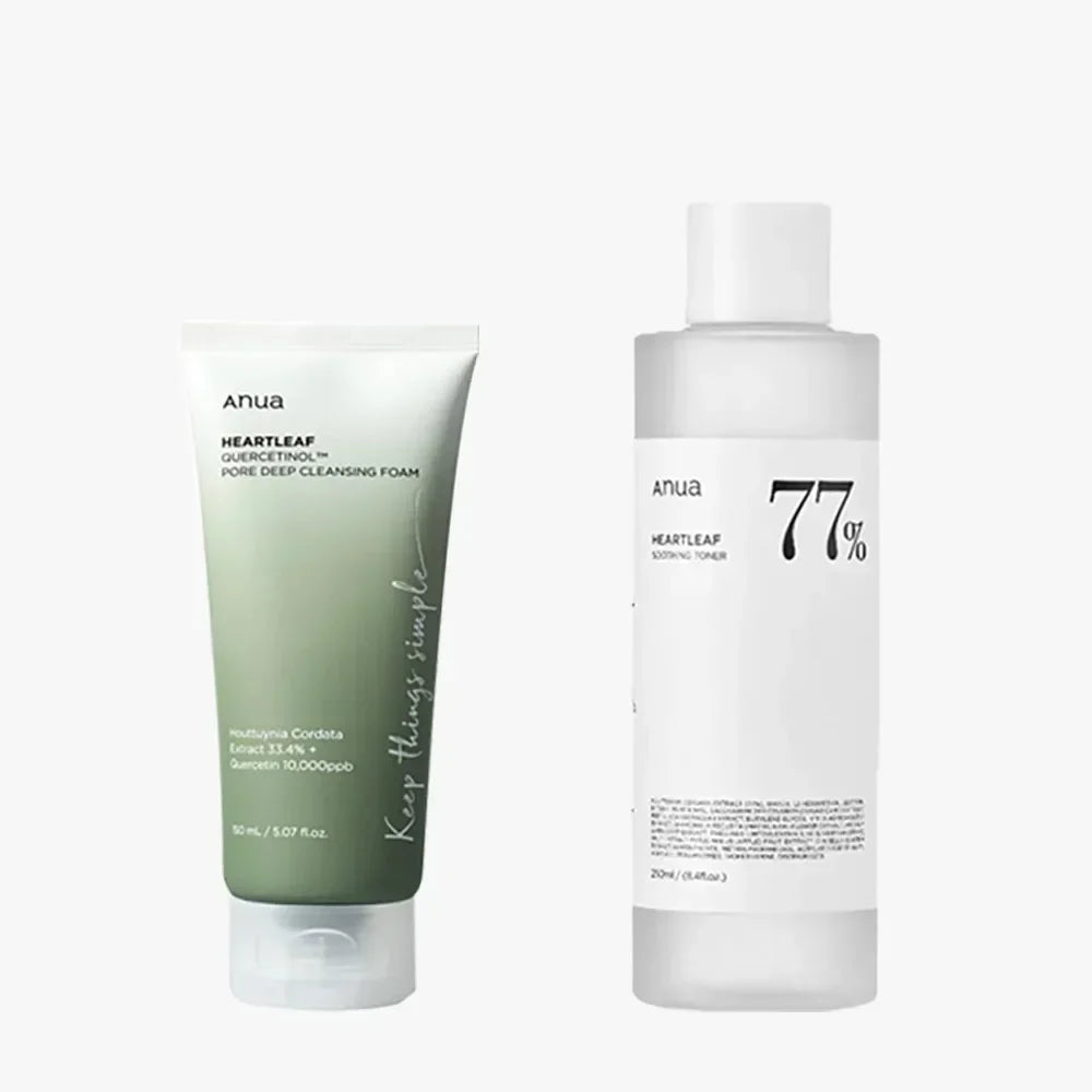 Korean Anua Skin Care Set Heartleaf