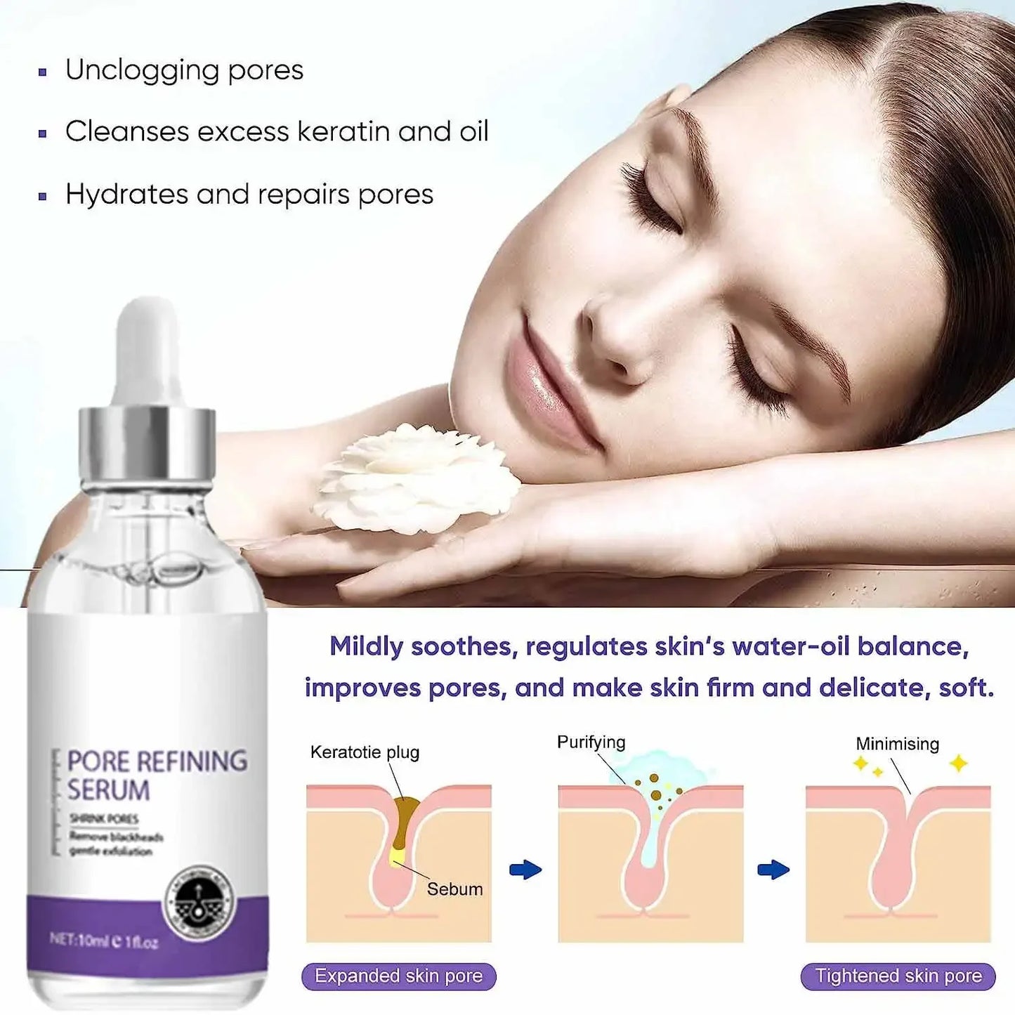 Pore Shrinking Serum Face Removing Large Pores