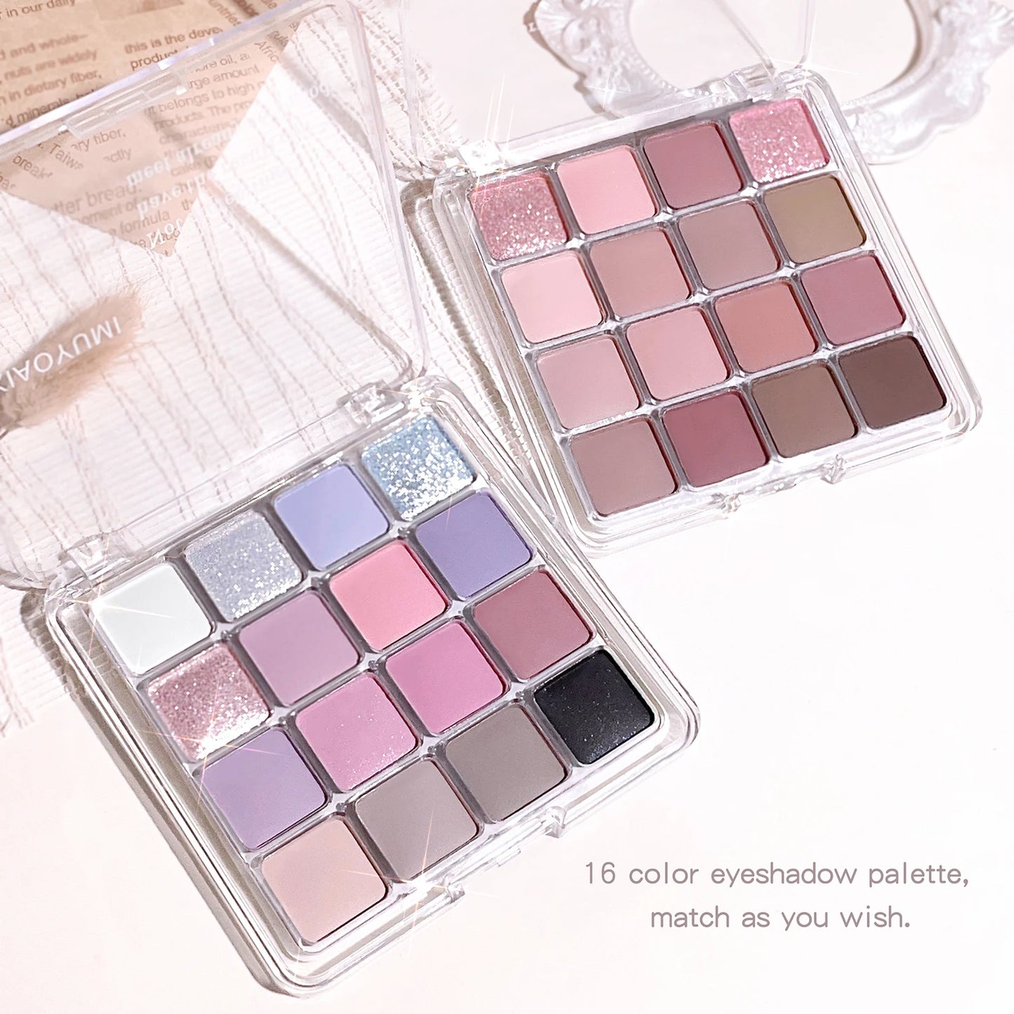 Sixteen-color sunset magic eye shadow