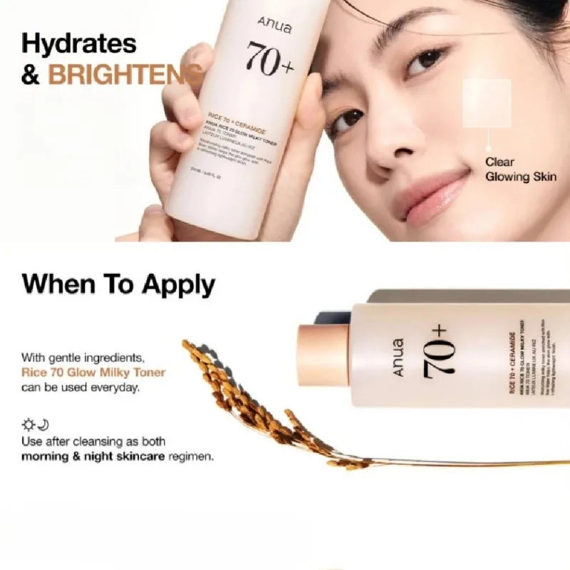 Anua Rice 70 Glowing Milky Toner