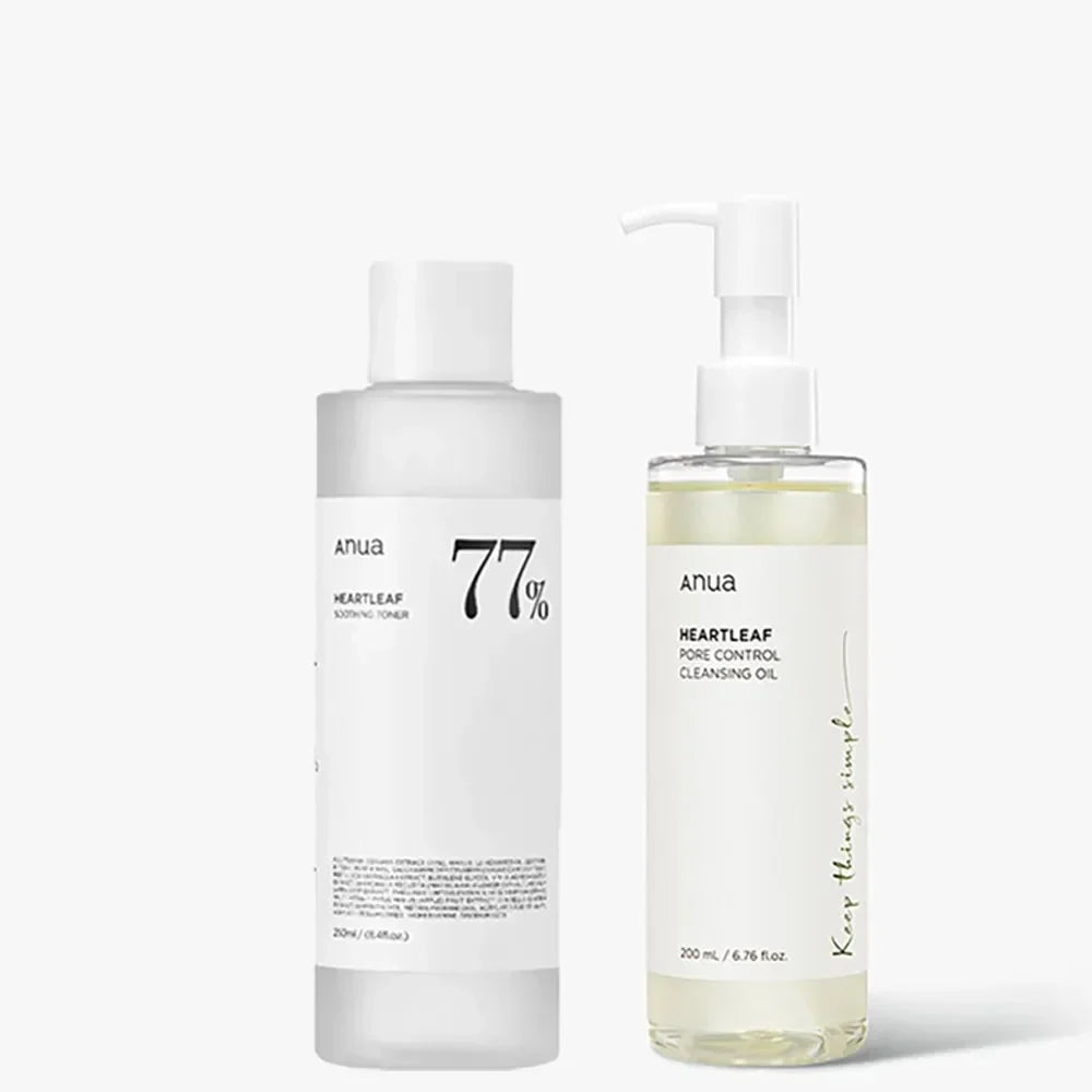 Korean Anua Skin Care Set Heartleaf
